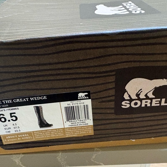 Sorel Black and Gray Wedge Boots - Picture 6 of 6